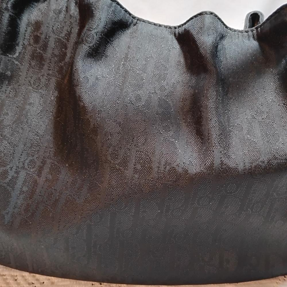 CHRISTIAN DIOR Black Canvas LOGO Bag - Picture 7 of 15
